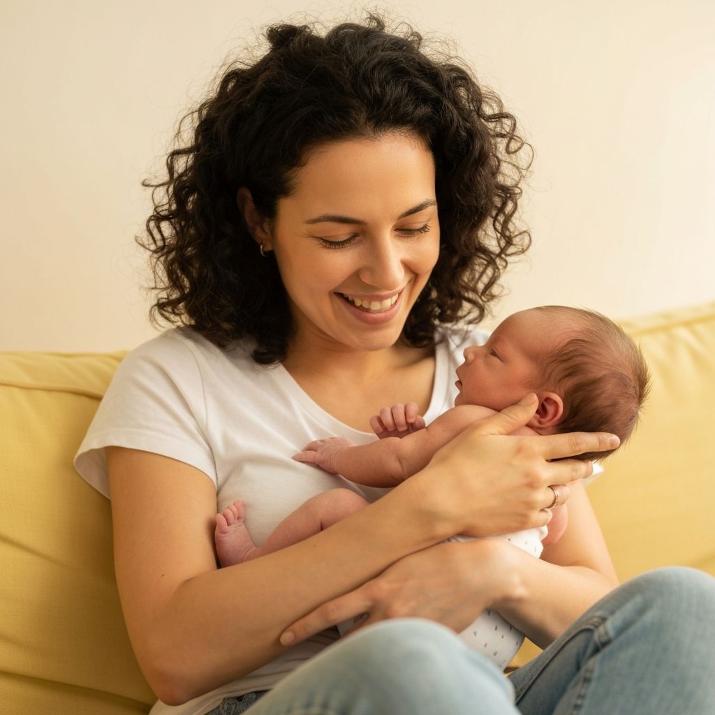 Liebevolle moeder met baby